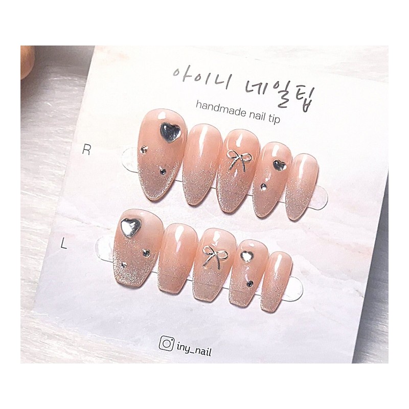 [In-store special discount] Balsam Water Coral Magnetic Gel Handmade Nail