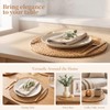 Round Woven Placemats Set of 6, 25 cm Natural Placemat