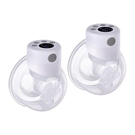 Paquete de 2 extractores de Leche eléctricos portátiles, silenciosos, Invisibles, Manos Libres, 2 Modos, 9 Niveles Ajustables con Pantalla LCD,...    