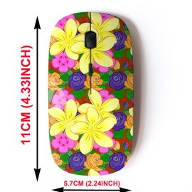 CJCBROES - mouse inalámbrico 2.4G con bonito diseño de patrón para todas las computadoras portátiles y computadoras de computadora con nano receptor, fontanería decorativa
