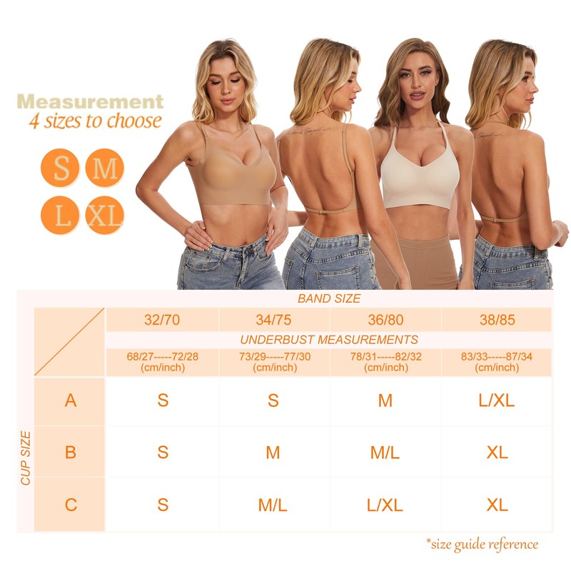 Shewant Shewant Low Back Bra for Women Wirefree Seamless Bra