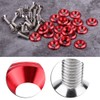 20pcs Aluminum Bumper Washer, Engine Bumper Washer Bolt Kit(Red) aluminum
