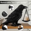 ehuoyan Raven Gothic Halloween Decor Fake Crow Light Holder Raven