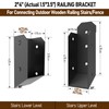 Prriszo 8 Pcs Deck Railing Bracket, 201 Stainless Steel 2