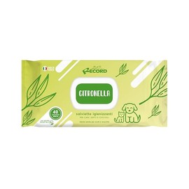 Record Wet Wipes for Dogs and Cats. Cleaning Wipes for Dogs and Cats. Pack of 40. Cleaning Wipes for Animals, Paws and Eyes. Respect Skin and pH Citronella Aroma