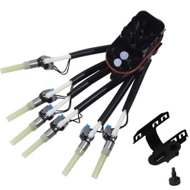 Spider Fuel Injectors FJ503 Compatible with Chevy 96-14 & for GMC 96-13 & for Isuzu 97-00 & for Oldsmobile 96-01, 6 Cylinder Fuel Injector Assembly with Bracket Replace FJ10565 2173028