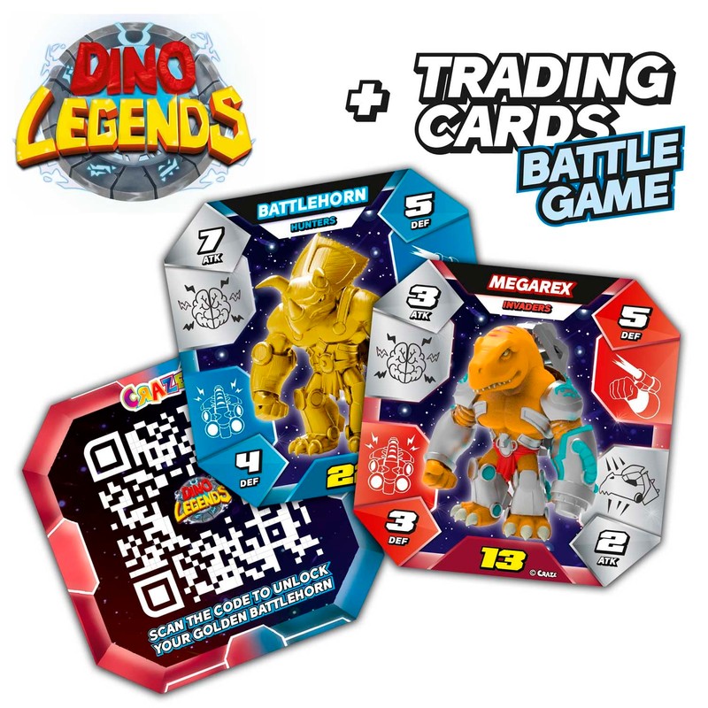 CRAZE Dino Legends Action Figures for Children, Dinosaur Warrior Figures