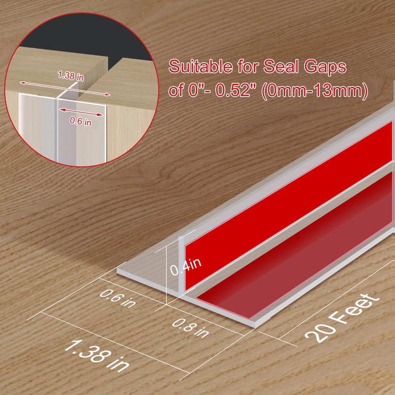 Benory T-Shaped Silicone Weather Stripping Door Seal Strip for Door