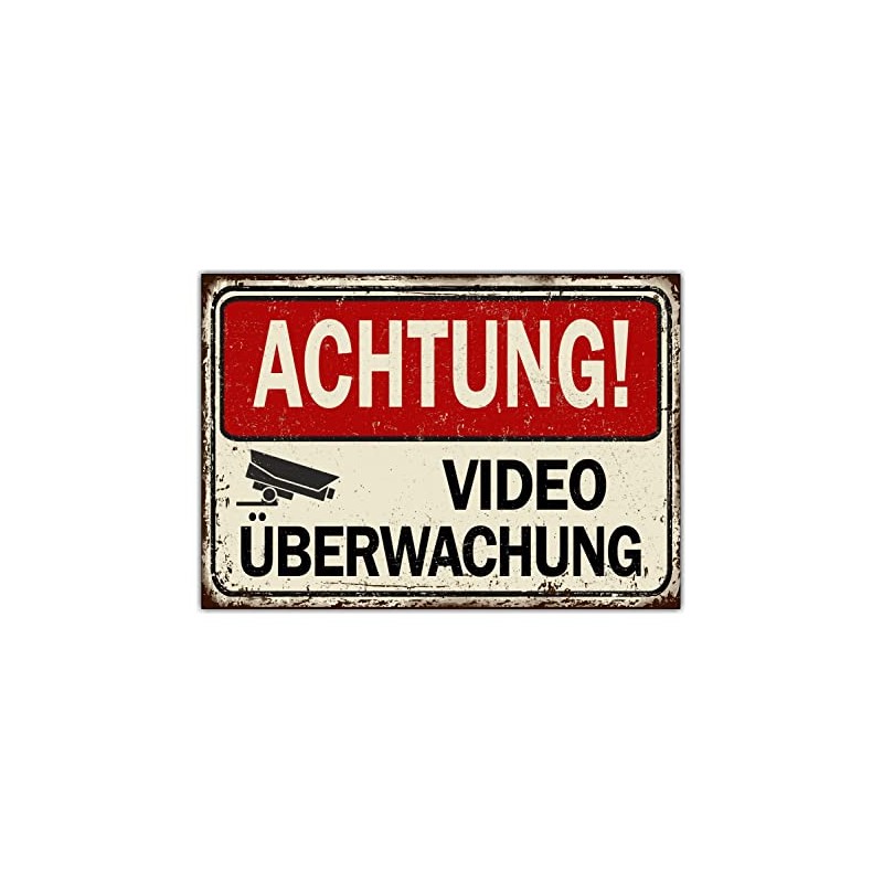 Video Surveillance Sign Prohibited Attention Saying Funny Sign Warning Sign