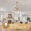 HOXIYA 26.3" DIMMABLE Plug in Chandelier, Modern Sputnik Chandeliers Brushed