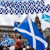 32.8 ft Scotland Flag Banner, 30 Pcs Mini Scottish Country
