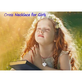 AILAAILA Iam a Child of God Cross Necklace for Women Girls - Heart Bible Verse Baptism Gifts First Communion Gifts for Girls Christian Jewelry for Goddaughters