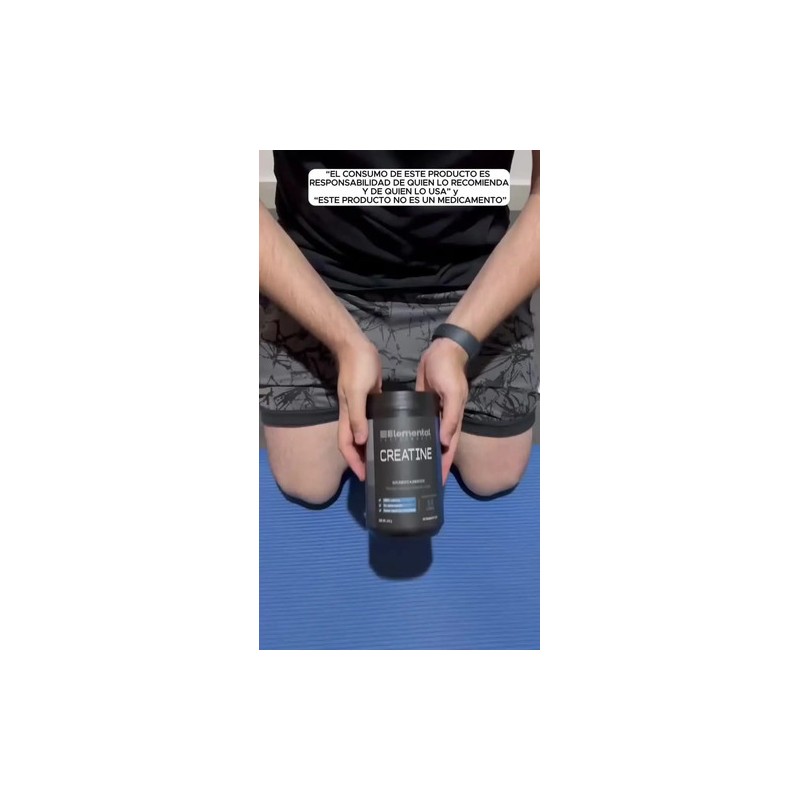 Elemental Creatina Monohidratada Micronizada 450g 90 porciones | Hecha por