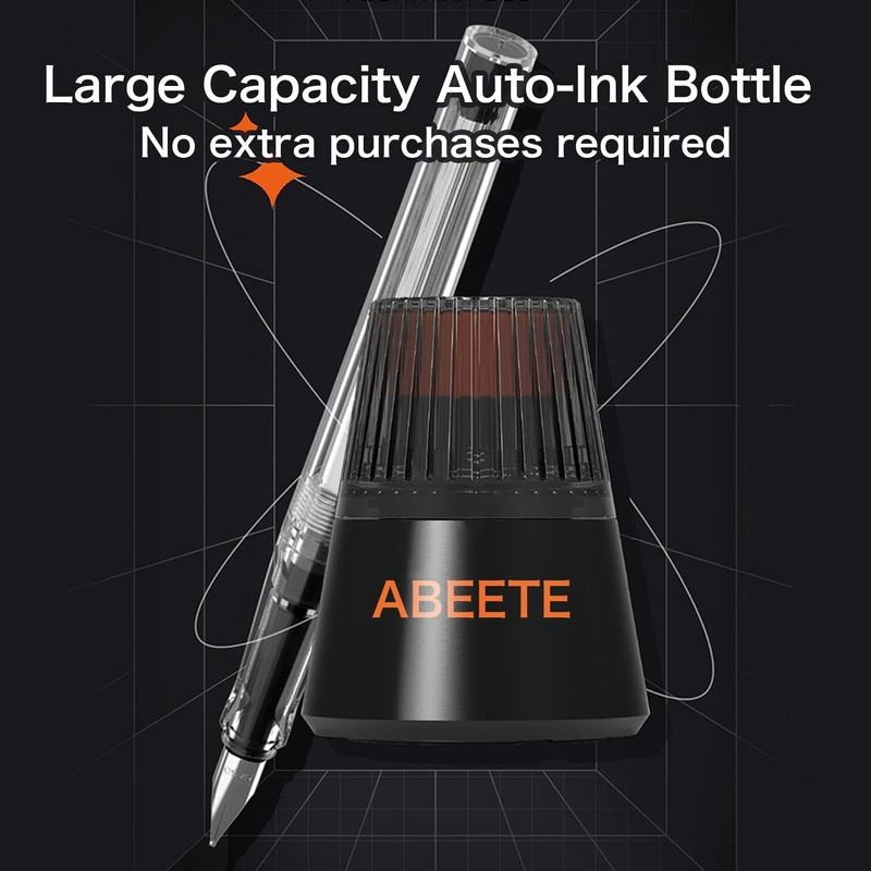 ABEETE Self-Inking Fountain Pen Set, Auto Ink Refill No Cartridges