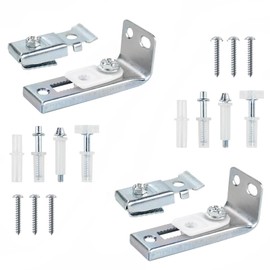 18 Pcs Bi-Fold Door Repair Kit, Bifold Hardware Repair Replacement Part with 3/8" Pivots, 7/8" to 1" Guide Wheel and Brackets for Accordion Barn Folding Door