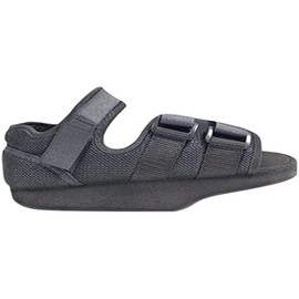 Black Velcro Post Surgery Heel Shoe Size Large (6-9) Emo