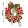 Thanksgiving Wreath Fall Hydrangea Bowknot Decoration Flower Garland Wreath Thanksgiving