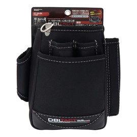 Sankyo Corporation DBLTACT Waist Bag, 2 Tiers, 7.1 inches (180 mm/130 mm), DT-26-BK