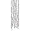 Kurt Adler 108-inch Silver and White Iridescent Twisted Bead Garland
