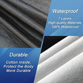 KouKou KouKou Waterproof SUV Car Cover Suitable for Chevy Blazer from 1982 to 2025, 7 Layers Windproof All Weather Waterproof Outdoor Cover Sun Rain UV Dust Snow Protection. Black