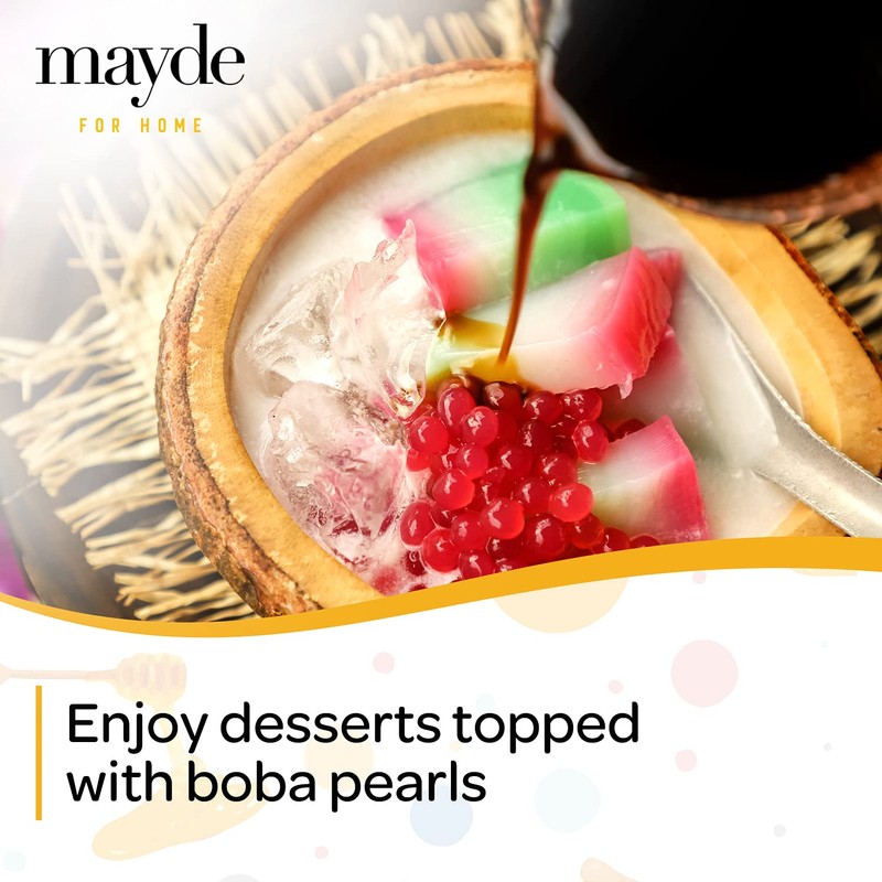 Mayde Popping Boba Pearls for Drinks, Desserts, & Breakfast Bowls
