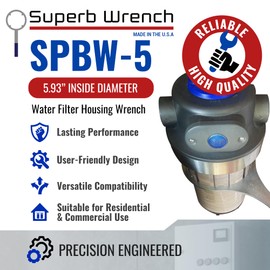 Superb Wrench SPBW-5 Heavy Duty Metal Water Filter Housing Wrench (5.93 inch Inside Diameter)