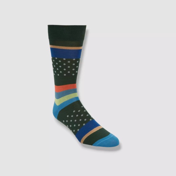 Paul Smith $30 Paul Smith Men's Green Blue 1-Pair Polka