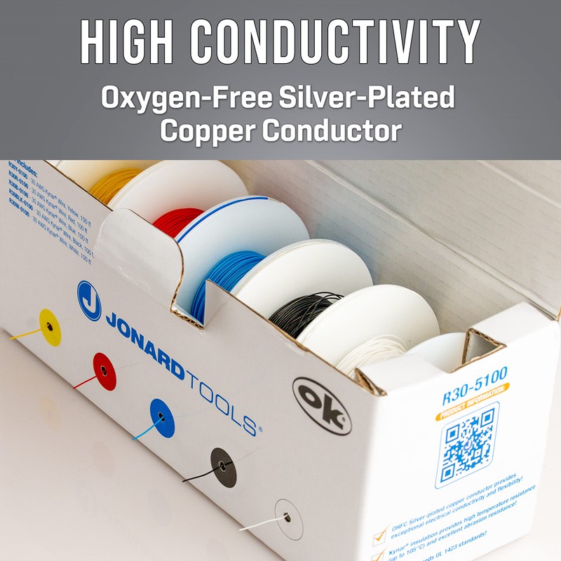 Jonard Tools R30-5100 Solid Kynar® Wire & Dispenser Box, 5