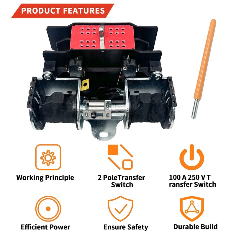 0L2910 100A Transfer Switch with Handle Compatible with Generac 100