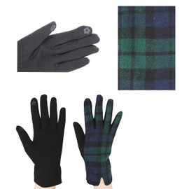 Women's Traditional Tartan Gloves Touch Screen