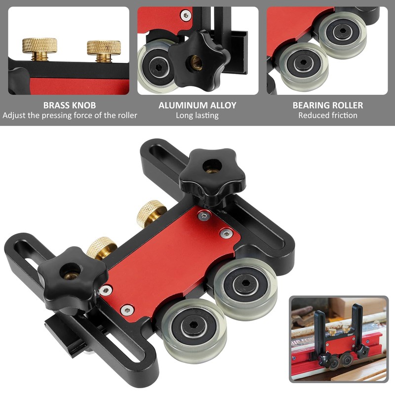 KNFFSAAJL Bearing Stock Roller Aluminum Alloy Table Saw Push Block