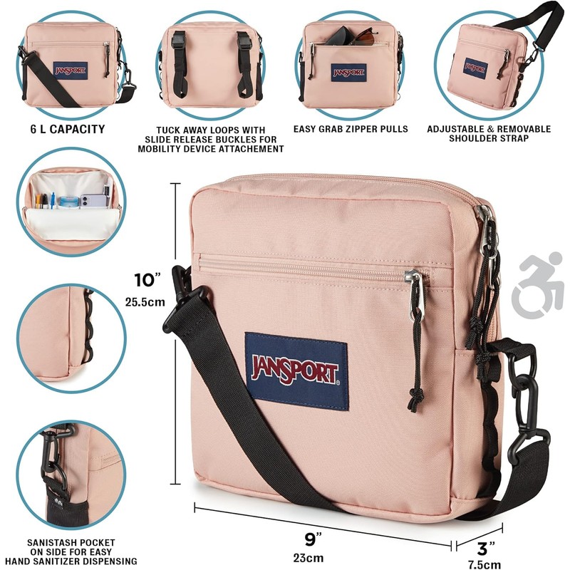 JanSport Central Adaptive Accessory Bag – Wheelchair & Walker Compatible,