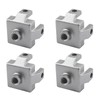 (4 Pieces) 4545 M10 Foot End Connector Floor Mount Base