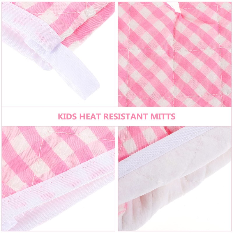 Hemoton Oven Gloves Mini 2 Pieces Oven Gloves for Children
