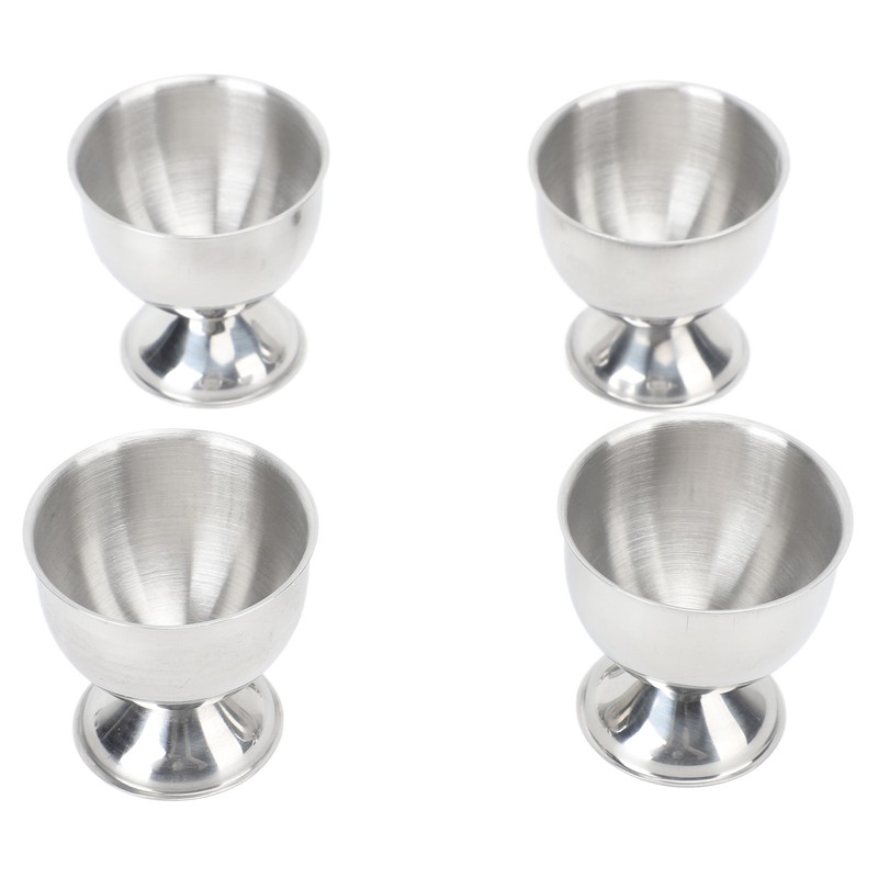 4PCS Egg Cup Set 40ml Stainless Steel High Temperature Resistant