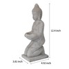 Kante 12.8" H Set of 2 Cement Composite Buddha Statues