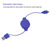 ECCRIS 3PCS Set 3.2 Feet Retractable Micro USB Charge and