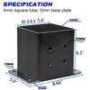 TPSKHE 2 PCS 6"x 6"Post Base with 1” Rise, Heavy