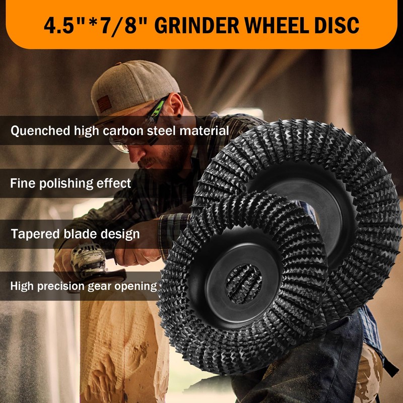 Wood Carving Disc 4.5 Inch,Wood Stump Grinder,Angle Grinding Wheel with