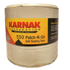 Karnak 550W-06 White Patch-N-Go Waterproof Tape – Reinforce, Seal & Waterproof Leaky EPDM, TPO, Single Ply, RV and Mobile Home Roofs in One Step - Aluminum Faced – High Temp Butyl Rubber (6" x 65.5')