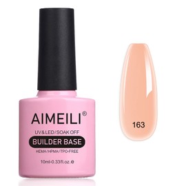 AIMEILI 8 in 1 Builder Nail Gel, Builder Gel In a Bottle Builder Base Quick Building Gel UV LED Nail Extension Gel Nail Extension Gel - (163) 10 ml