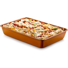 Ihanini Nonstick Copper Baking Pan Ceramic Coated even cooking,Dishwasher and Oven Sfe-PTFE PFOA Free