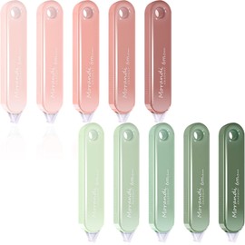 Lexziuo 10 Pack White Out Correction Tape - 16ft Each Quick-Dry Tape for Students & Office, Smooth Application with Ergonomic Roller Dispenser