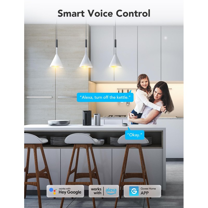 Govee Smart Plug with Energy Monitoring, WiFi Bluetooth Plug Work