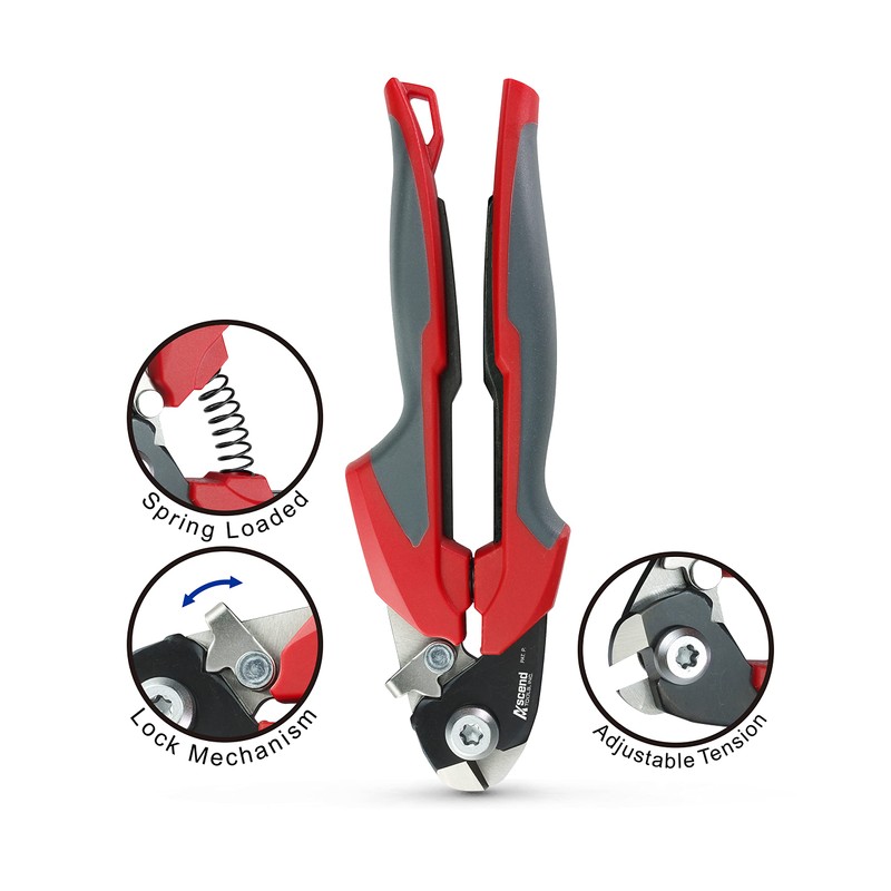 Ascend Tools 7 inch Wire Rope & Electrical Cable Cutter