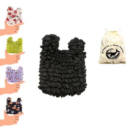 Eorakla Reusable Scalable Tote Grocery Bags,Eco-Friendly Foldable Shopping Bags with Storage Pouch,Perfect for Sustainable Shoppers-Black