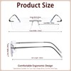 Myfeasy Photochromic Bifocal Reading Glasses Titanium Frameless Men's Reading Glasses