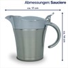 Gravidus Stainless Steel Thermal Gravy Boat, Sauce Jug with Hinged