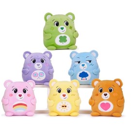 Squashy Podgies 19 cm Care Bear Lucky Bear Plush 6 Different Figures Cuddly Toy Super Soft (Set of 6)