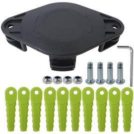 DEARCOOL Updated ACFHRL2 Weed Wacker Head Replacement Fit for Ryobi Weed Wacker Hybrid 24-volt1 Trimmer Head with 10 Quickload Weed Wacker Blades, 4 Screw, 1 Wrench
